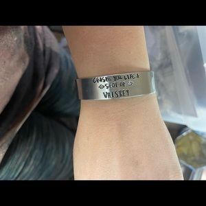 Chasin you stamped bracelet